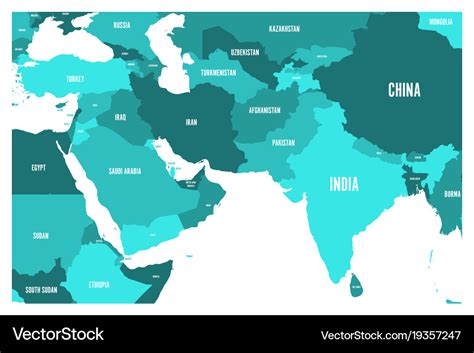 Asia Middle East Map - Map Of Western Hemisphere