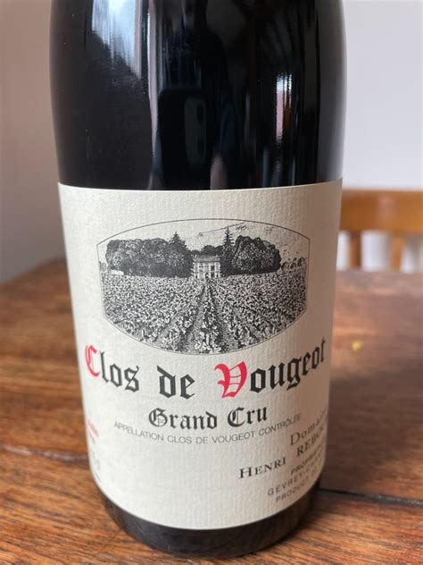 Clos De Vougeot Grand Cru Domaine Rebourseau Bourgogne