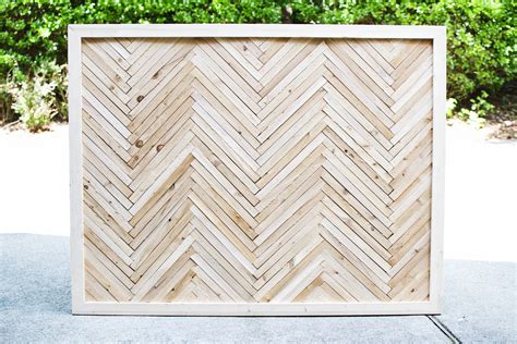 How To Build A Diy Herringbone Headboard With Wood Shims Building Our Rez