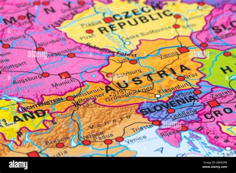 Europe, map of Austria Stock Photo - Alamy