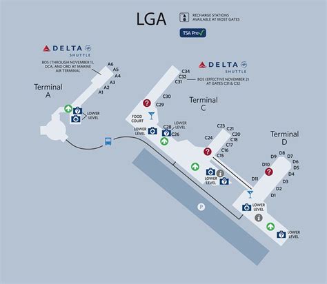 LaGuardia International Airport Map | Delta Air Lines | Airport map ...