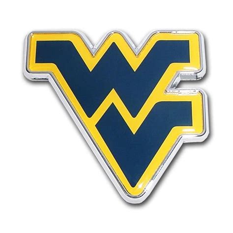 West Virginia University Navy Chrome and Color Car Emblem - I AmEricas ...