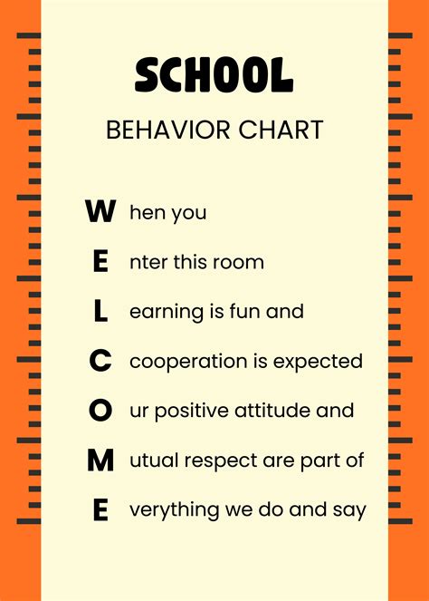 FREE Behavior Chart Template - Download in Word, PDF, Illustrator ...