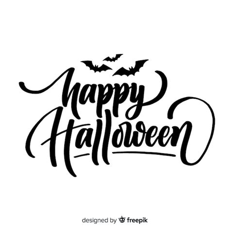 Design De Lettrage Halloween Heureux Vecteur Gratuite