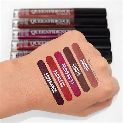 👸🏻#SWATCHES of the @queenfidencecosmetics Liquid Lipsticks👸🏼Lip swatches will be coming very ...