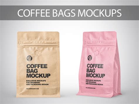 Kraft Paper Coffee Bags Psd Mockups By Ag Mockups On Dribbble