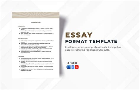 Free Editable Essay Templates In Microsoft Word To Download