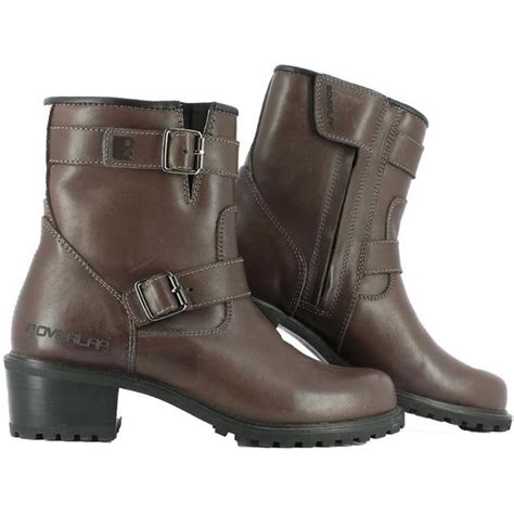 Bottines BIKER OVERLAP Marron MOTO AXXE FR Chaussures Moto