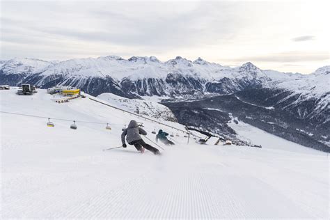 Winter On Corviglia And Muottas Muragl Engadin St Moritz Mountains