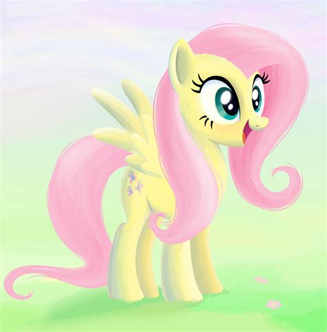 Happy Fluttershy With Background By Tgolyi On Deviantart