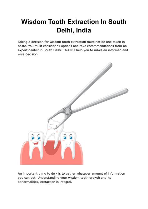 Wisdom Tooth Extraction In South Delhi India By Kamaldentalclinic01 Issuu