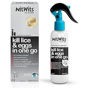 Nitwits All In One Head Lice Treatment Spray Kills Nits Eggs