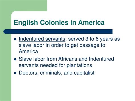 PPT - The English Colonies in America PowerPoint Presentation, free download - ID:1111695