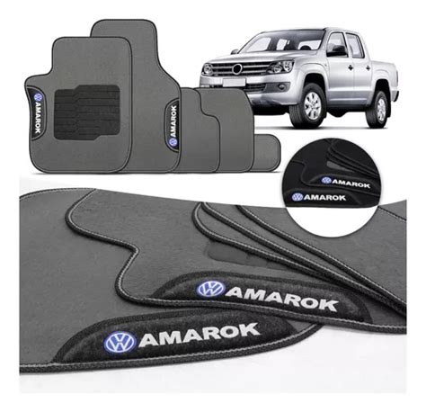 Tapete Amarok Preto Carpete Vw Frete Gr Tis