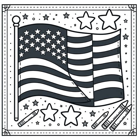 +55 American Flag Coloring Pages For Free (Printable)