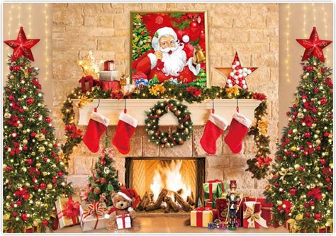 Amazon Funnytree X Santa Claus Chirstmas Fireplace Photo