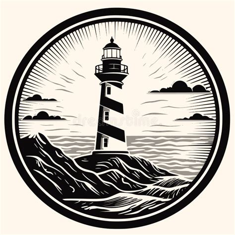 Logotipo De Farol Formado Forma Simples E Moderna Desenhando