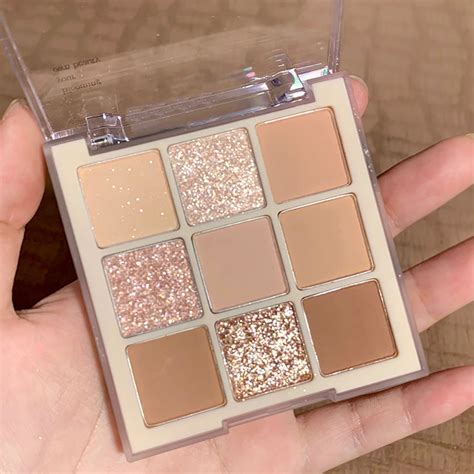 JINCBY Clearance Milk Tea Nine Color Eyeshadow Palettes Acrylic Nude