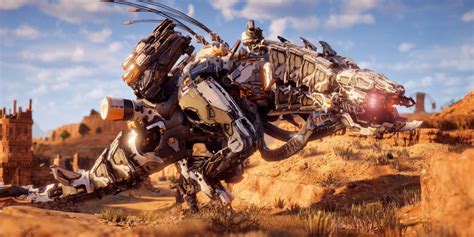 Horizon Zero Dawn Thunderjaw Fights 50 Watchers In Movie-Style Battle