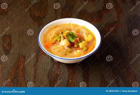 Vegetarian Thukpa, Noodle Soup from Arunachal Pradesh Stock Image ...