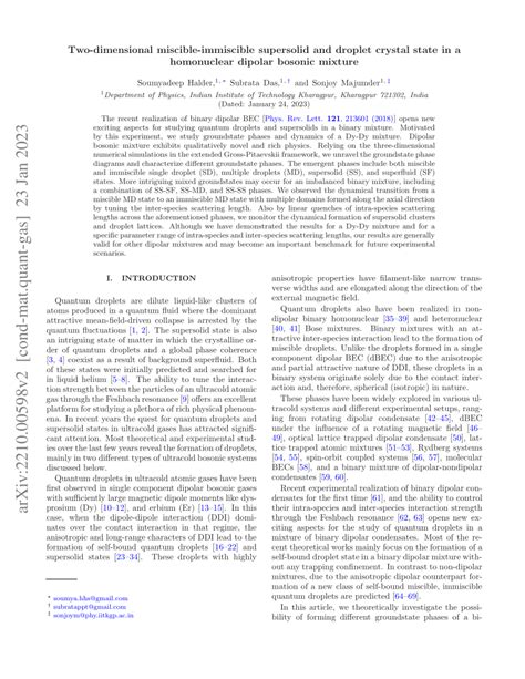 Pdf Two Dimensional Miscible Immiscible Supersolid And Droplet