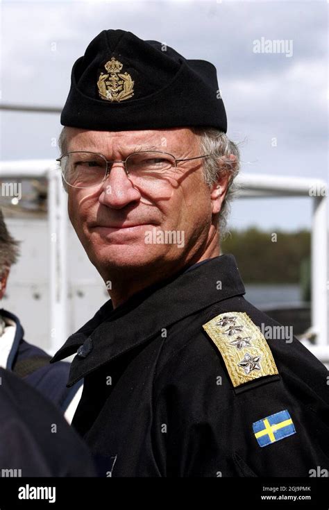 Vastervik 200500518 King Carl Gustaf In His Admiral Uniform During A