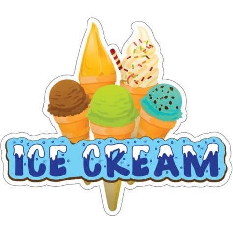 SignMission 8 In Decal Concession Stand Food Truck Sticker Ice Cream