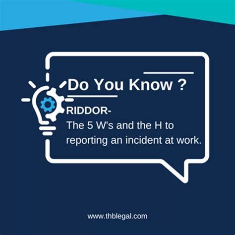 What Is Riddor And What Does It Mean Thb Solicitors