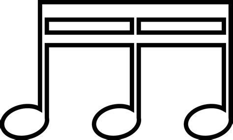 Music Note Line Icon Music Key Symbol Song Bites Sound Tone Notes