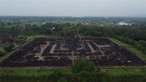 Aerial View Of Candi Sewu Temple K Stock Footage Video World Footage