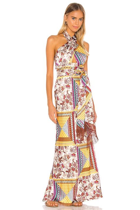 House Of Harlow 1960 X Revolve Tianna Maxi Dress In Patchwork Multi