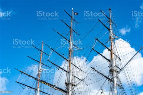 Old Ship Mast And Sail Ropes Closeup Stock Photo Download Image Now