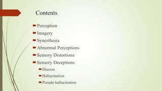 Disorders of perception | PPT