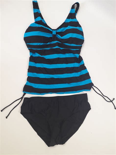 bpc bonprix Tankini mit Bindebändern an den Seiten 2tlg schwarz