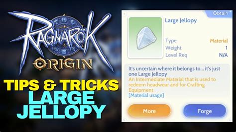 Ragnarok Origin Global How To Farm Large Jellopy Youtube