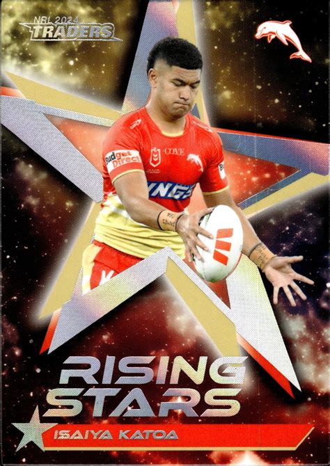 Nrl Traders Rising Stars Album Card Rsa Isaiya Katoa Dolphins