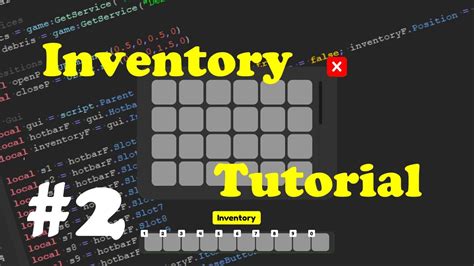 Inventory Tutorial Part 2 Creating The Inventory Gui Youtube