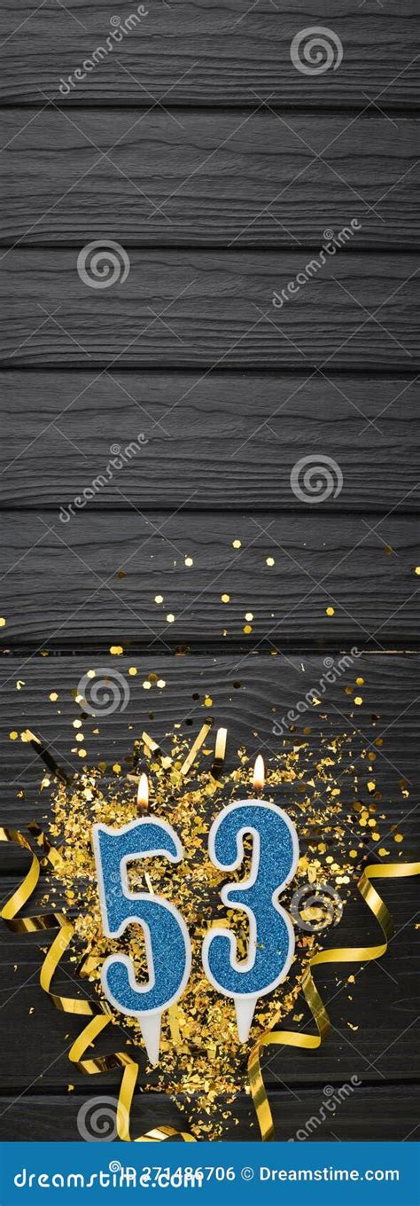 Happy 53th Birthday Gold Foil Balloon Greeting Background Vector Illustration Cartoondealer