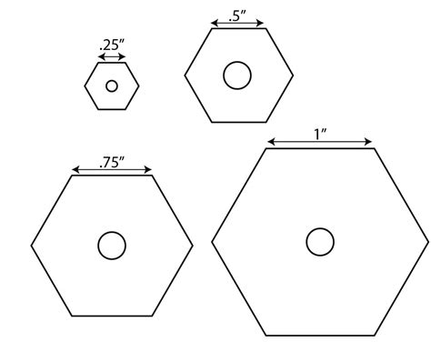 Printable Hexagon Template For English Paper Piecing Printable