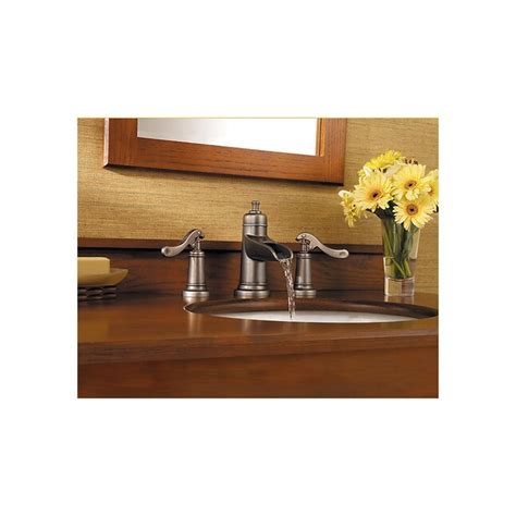 Pfister Ashfield Rustic Pewter 2 Handle 8 In Widespread Watersense Bathroom Sink Faucet With