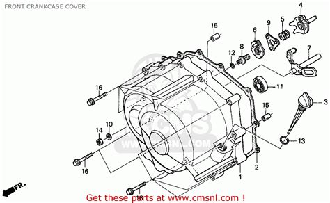 Honda Trx250 Fourtrax Recon 1997 V Usa Front Crankcase Cover Schematic Partsfiche