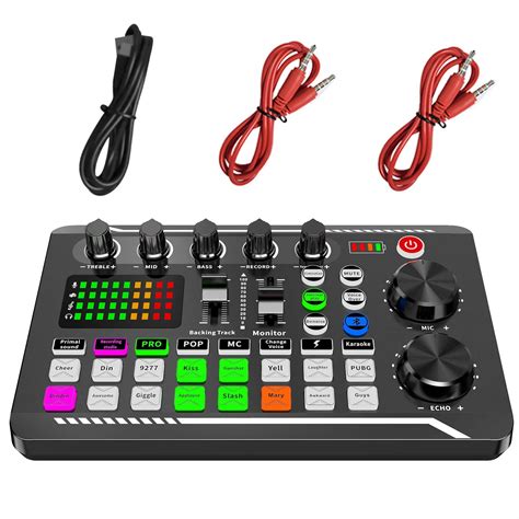 Kit de tarjeta de sonido con micrófono para Podcast mezclador