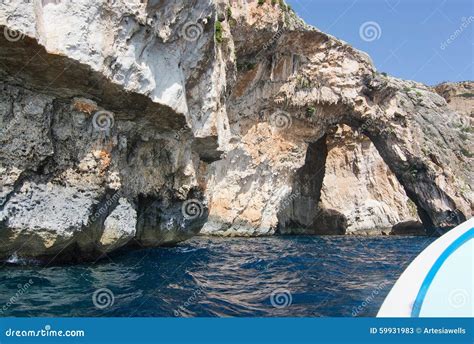 Blue Grotto Coast Stock Image Image Of Grotto Climate 59931983