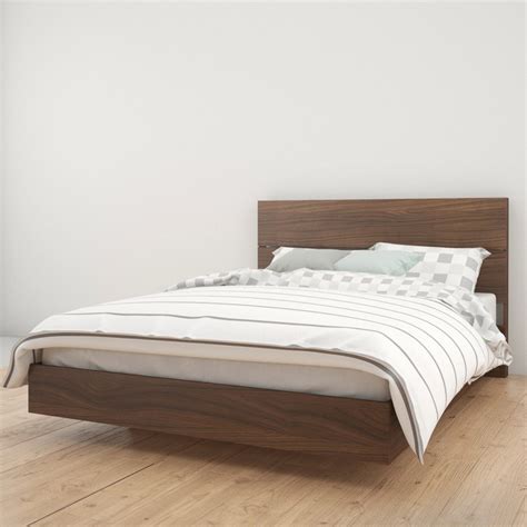 Nexera Alibi Platform Bed with Optional Modern Headboard - Walmart.com