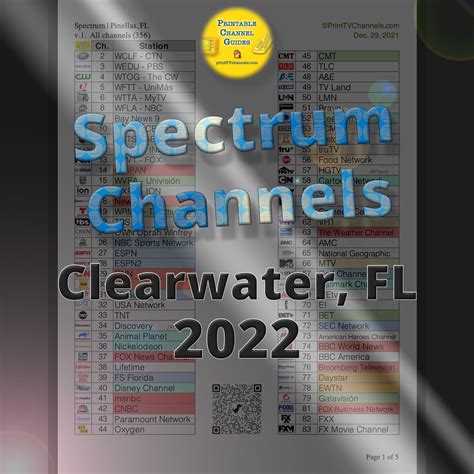 Printable Channel Guide For Spectrum Tv