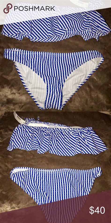 J Crew Seersucker Bikini Nwt M L Bikinis Seersucker Bikini Seersucker