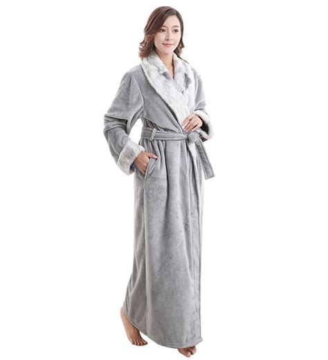 Viandvi Womens Luxurious Fleece Bath Robe Plush Soft Warm Long Terry