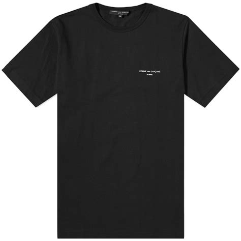 Comme Des Garcons Homme Logo Tee Black End Us