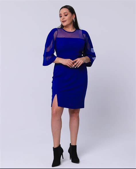 Plava Haljina Plus Size Lavica