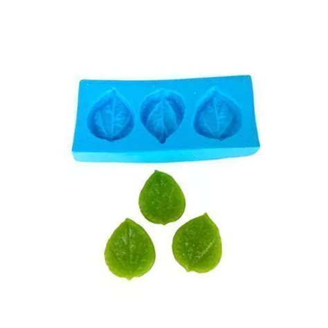 Molde De Silicone Folhas 3 Cavidades